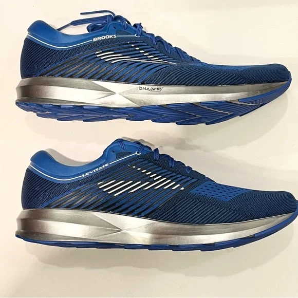 NWT Brooks Levitate running shoes, men’s 15 - blue, silver, black - Picture 2 of 7